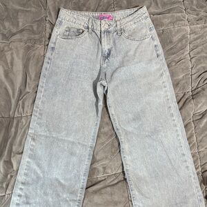 Edikted Light Blue Straight Leg Jeans